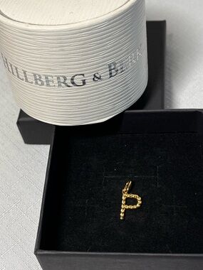 New 14K GOLD VERMEIL LETTER CHARM
Rope-Style Letter P Pendant. Authentic!